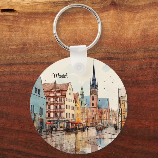 Nice painted München Schlüsselanhänger (Rückseite)