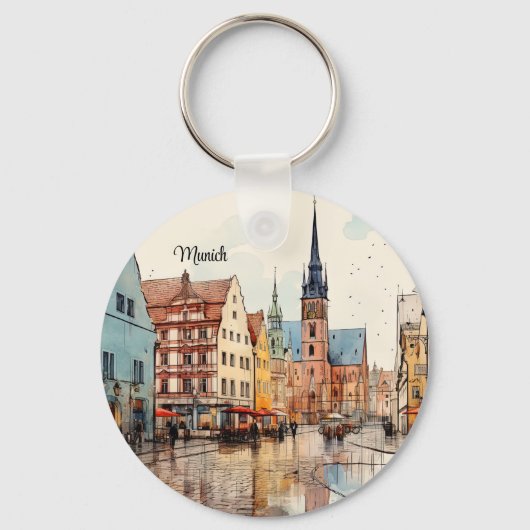 Nice painted München Schlüsselanhänger (Rückseite)
