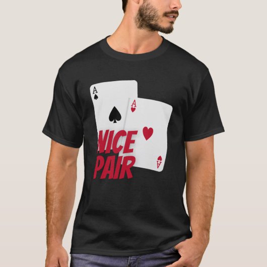 Nice Pair Poker Aces T-Shirt (Vorderseite)