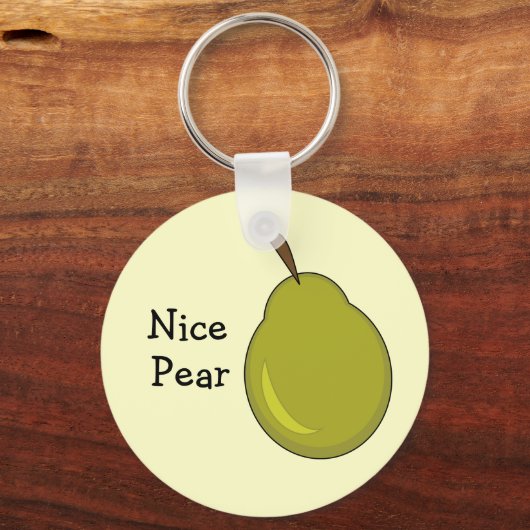 Nice Pear — Fruchtig, Kokettes Design Schlüsselanhänger (Vorderseite)