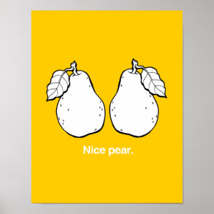 NICE PEAR - WEISS -.pnng Poster