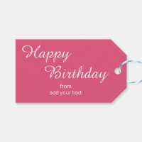 Nice Pink Birthday Geschenketiketten