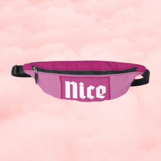 Nice Pink Box Typography Fanny Pack Bauchtasche