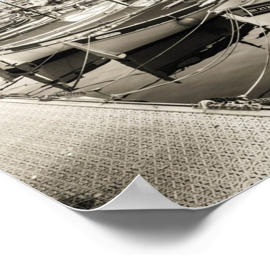 Nice port Vintag Foto Poster (Ecke)