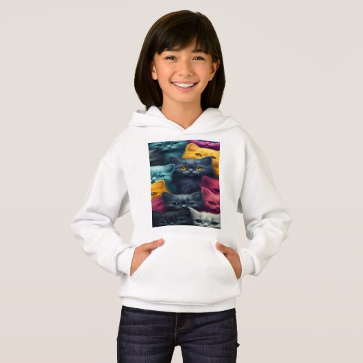 NICE PULL CATS FOR KIDS HOODIE (Vorne ganz)