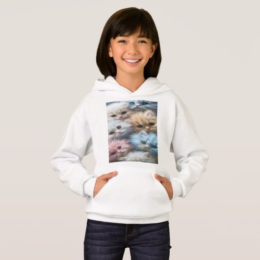 NICE PULL CATS FOR KIDS HOODIE (Vorne ganz)