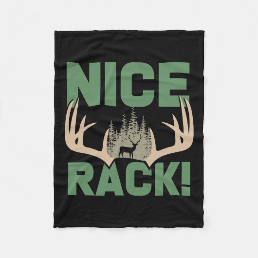 Nice Rack Antlers Deer Funny Junting Hunter Spaß Fleecedecke (Vorderseite)