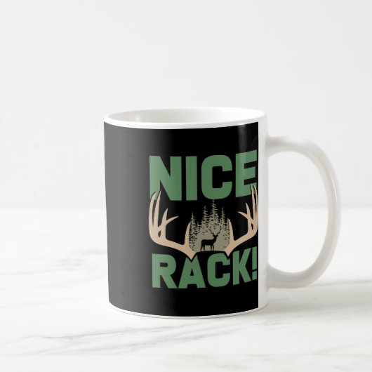 Nice Rack Antlers Deer Funny Junting Hunter Spaß Kaffeetasse (Rechts)