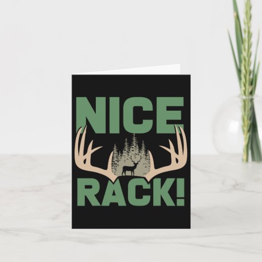 Nice Rack Antlers Deer Funny Junting Hunter Spaß Karte (Vorderseite)
