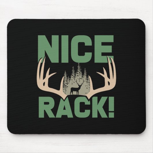 Nice Rack Antlers Deer Funny Junting Hunter Spaß Mousepad (Vorne)