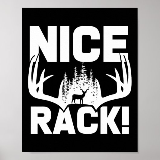 Nice Rack Antlers Deer Funny Junting Hunter Spaß Poster (Vorne)