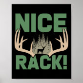 Nice Rack Antlers Deer Funny Junting Hunter Spaß Poster (Vorne)