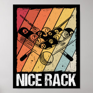Nice Rack Billiard Pool Player Poster