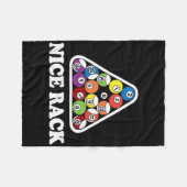 Nice Rack Billiard Pool T Shirt Fleecedecke (Vorderseite (Horizontal))