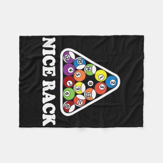 Nice Rack Billiard Pool T Shirt Fleecedecke (Vorderseite (Horizontal))