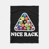 Nice Rack Billiard Pool T Shirt Fleecedecke (Vorderseite)
