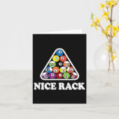 Nice Rack Billiard Pool T Shirt Karte (Gelbe Blume)