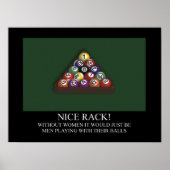 NICE RACK Billiards Poster (Vorne)
