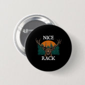 Nice Rack Deer Junting Elk Hunter Animal Stalking Button (Vorne & Hinten)
