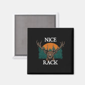Nice Rack Deer Junting Elk Hunter Animal Stalking Magnet (Vorderseite/Rückseite)