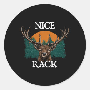 Nice Rack Deer Junting Elk Hunter Animal Stalking Runder Aufkleber