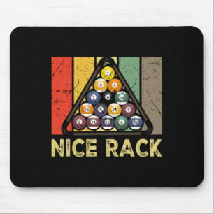 Nice Rack Funny Billiard Player Vintag Pool Bill Mousepad