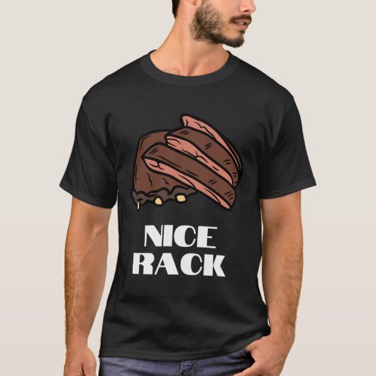 Nice Rack - Funny Ribs und Grillen T-Shirt (Vorderseite)