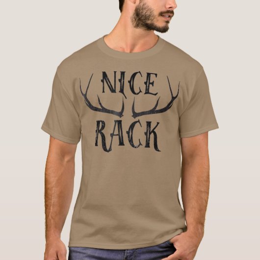 Nice Rack mit Antlern T-Shirt (Vorderseite)