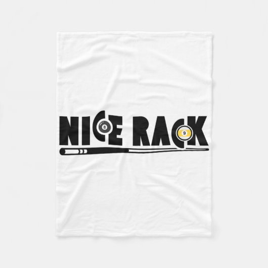 Nice Rack Pool Billiard Player Funny 1 Fleecedecke (Vorderseite)