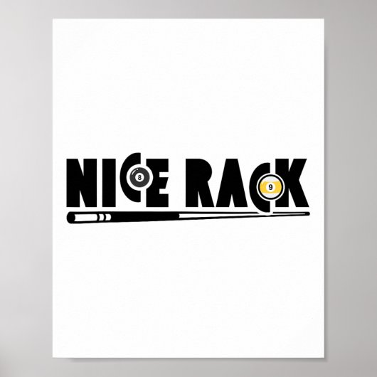 Nice Rack Pool Billiard Player Funny 1 Poster (Vorne)