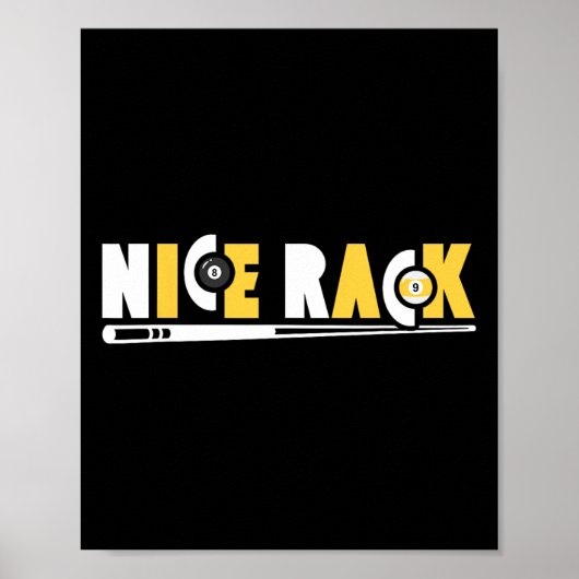 Nice Rack Pool Billiard Player Funny 2 Poster (Vorne)