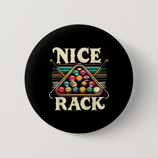 Nice Rack Pool Billiard Spieler Billard Cue Sport Button (Vorderseite)