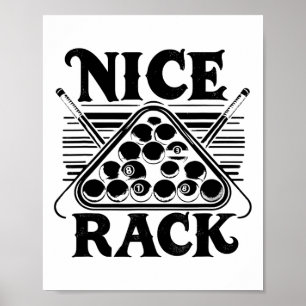 Nice Rack Pool Billiard Spieler Billard Cue Sport Poster