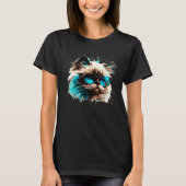 Nice Ragdoll Cat Face T-Shirt (Vorderseite)