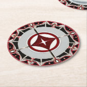 Nice Red and Silver Paper Untersetzer (Angewinkelt)