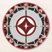 Nice Red and Silver Paper Untersetzer (Vorderseite)