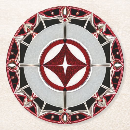 Nice Red and Silver Paper Untersetzer (Vorderseite)