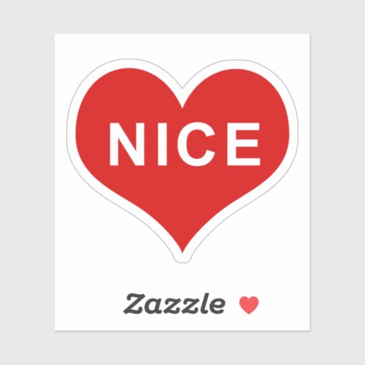 NICE Red Liebe Heart Vinyl Sticker (Blatt)