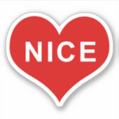 NICE Red Liebe Heart Vinyl Sticker (Vorderseite)