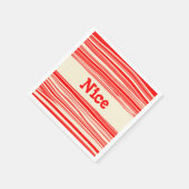 Nice Red Peppermint Candy Marble Stripes Serviette (Ecke)