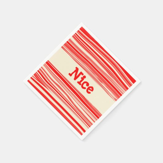 Nice Red Peppermint Candy Marble Stripes Serviette (Ecke)
