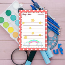 Nice Red Polka Punkte, niedliche Sterne & Regenbog