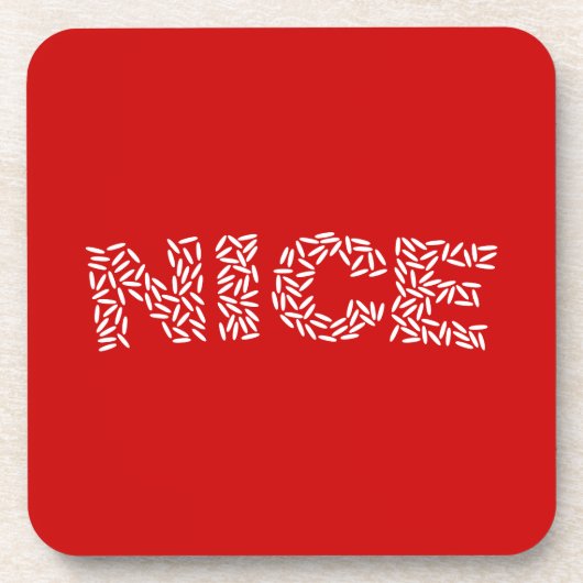 Nice Rice Getränkeuntersetzer (Vorderseite)