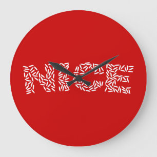 Nice Rice Große Wanduhr