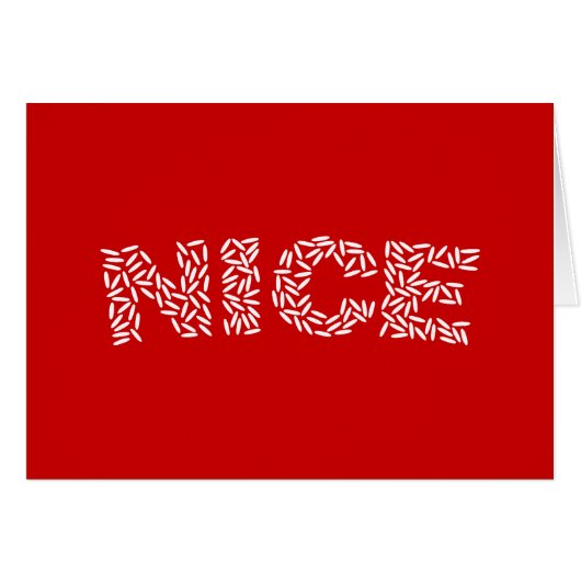Nice Rice Grußkarte (Vorderseite (Horizontal))