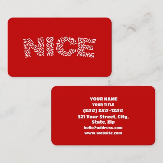 Nice Rice Visitenkarte (Vorne/Hinten)