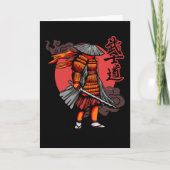 Nice Samurai Retro - Samurai Holding Katana Karte (Vorderseite)