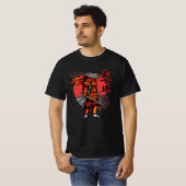 Nice Samurai Retro - Samurai Holding Katana T-Shirt (Vorne ganz)