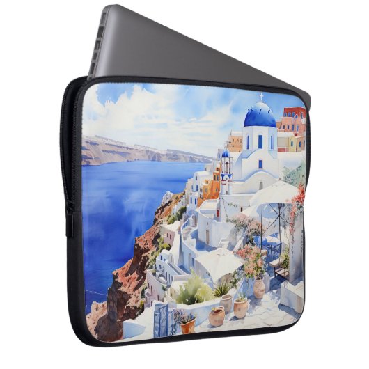 Nice Santorini Laptopschutzhülle (Vorne Rechts)