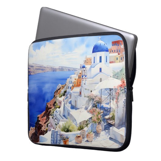 Nice Santorini Laptopschutzhülle (Vorderseite Links)